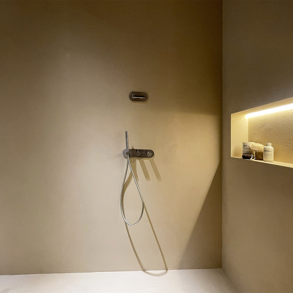 Apartment renovation planning with blueprints and interior construction in New York City