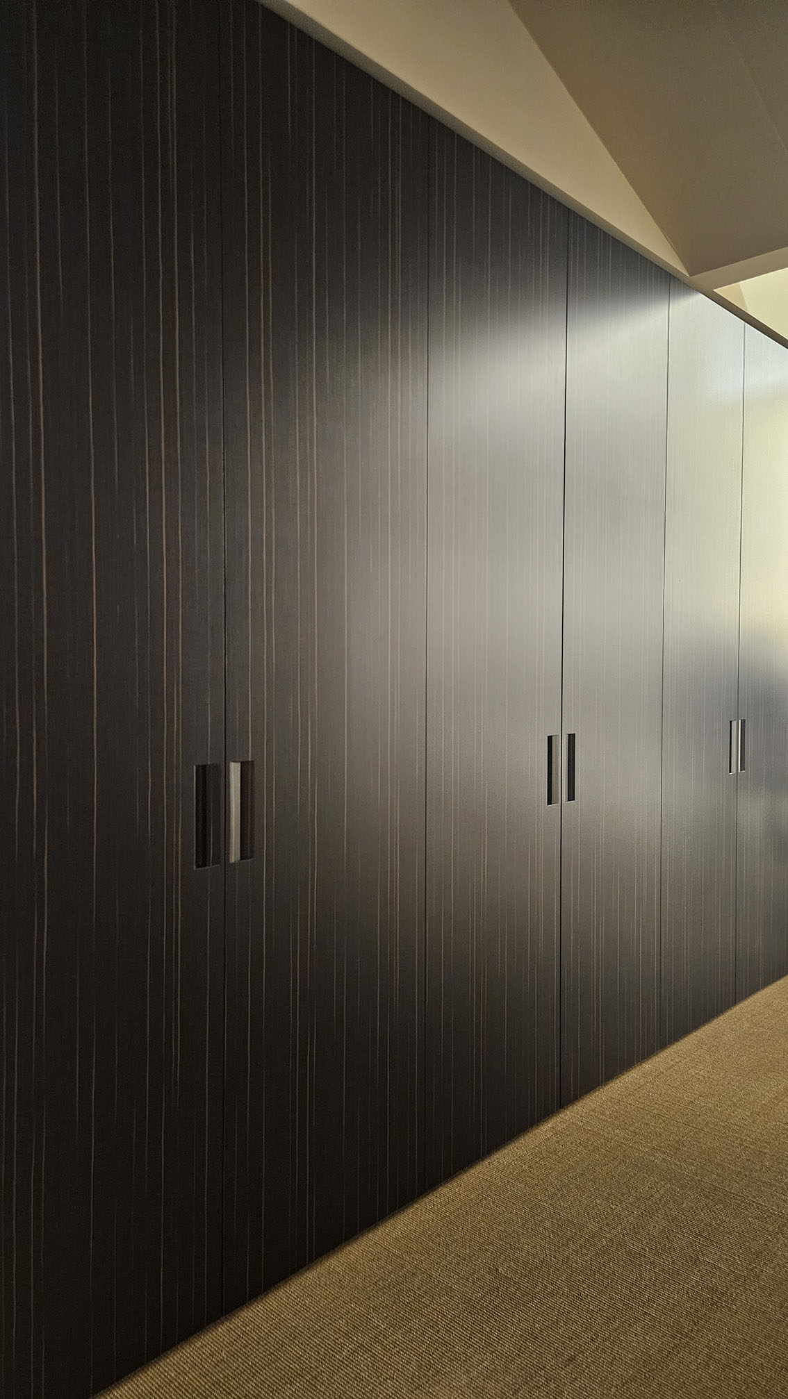 Custom dark wood joinery