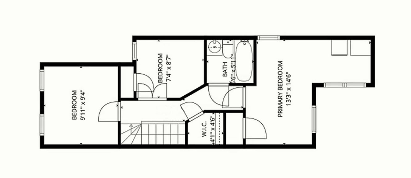 NYC gut renovation floor plan — before
